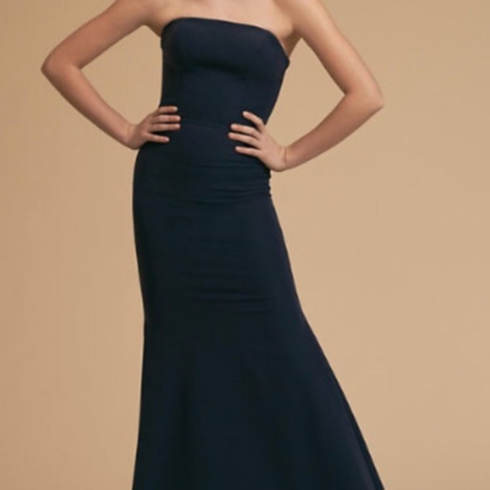 NEW Without Tags BHLDN TESS DRESS NAVY BLUE STRAPLESS GOWN (Size 4)